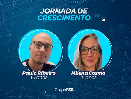 São 10 e 15 anos na maior agência de comunicação corporativa da América Latina! Confira as histórias do Paulo e da Milena durante esses anos no #GrupoFSB.