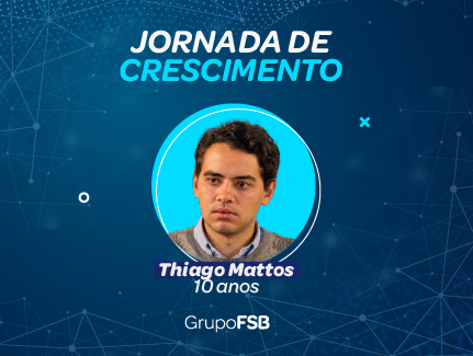 Vem conhecer a história do Thiago, que começou no #GrupoFSB como estagiário e hoje está completando 10 anos de casa!